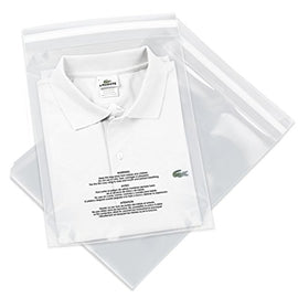 10" x 13" (100/200/1000 Pack) Self Seal Clear Poly Bags with Suffocation Warning 1.5 Mil