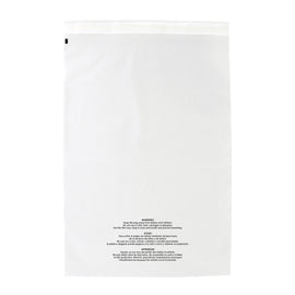 SFW-Bag-1114 < 10 AVAILABLE AT FC* 11" x 14" Self Seal Clear Poly Bags with Suffocation Warning 1.5 Mil