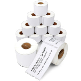 Aegis - Compatible Direct Thermal Labels Replacement for DYMO 30323 (2-1/8" X 4") Shipping & Postage - Use with Labelwriter 450, 450 Turbo, 4XL Printers (12 Rolls)