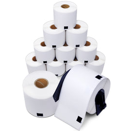 Aegis Adhesives - Compatible Label Replacement for Brother DK-1209 (1.1" X 2.4”) Address & Barcode, Use with QL Label Printers - 12 Rolls + 1 Frame
