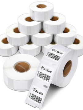 Aegis - Compatible 1” Direct Thermal Labels Replacement for DYMO 30332 (1" X 1") Square Multipurpose, Use with Labelwriter 450, 450 Turbo, 4XL Printers - 12 Rolls