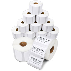 Aegis - Compatible Direct Thermal Labels Replacement for DYMO 30334 (2-1/4" X 1-1/4") Barcode, UPC, FBA - Use with Labelwriter 450, 450 Turbo, 4XL Printers (12 Rolls, 20 Rolls)