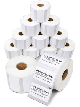 Aegis - Compatible Direct Thermal Labels Replacement for DYMO 30334 (2-1/4" X 1-1/4") Barcode, UPC, FBA - Use with Labelwriter 450, 450 Turbo, 4XL Printers (12 Rolls, 20 Rolls)