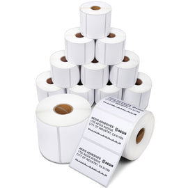 Aegis Adhesives - 3” X 2” Direct Thermal Labels for Shipping, Postage, Perforated & Compatible with Rollo Label Printer & Zebra Desktop Printers (12 Rolls, 700/Roll)