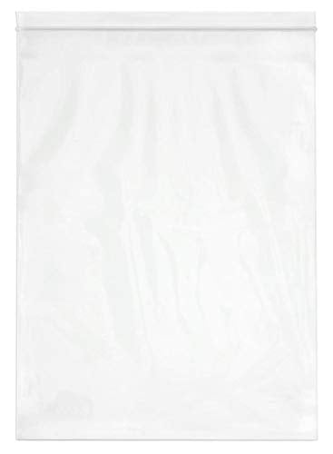 SPARTAN INDUSTRIAL - 13inch X 18inch (100 Pack) 2 Mil Clear Reclosable Zip Plastic Poly Bags with Resealable Lock Seal Zipper
