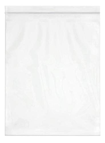 SPARTAN INDUSTRIAL - 13inch X 15inch (100 Pack) - 2 Gallon Clear Reclosable Zip Plastic Poly Bags with Resealable Lock Seal Zipper - 2 Mil