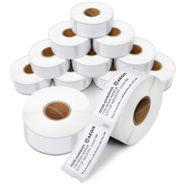 Aegis - Compatible Multipurpose Labels Replacement for DYMO 30336 (1" X 2-1/8") Address & Barcode - Use with Labelwriter 450, 450 Turbo, 4XL Desktop Printers (12 Rolls, 24 Rolls)