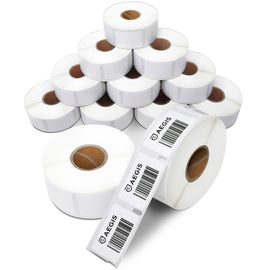 Aegis - Compatible Direct Thermal Labels Replacement for DYMO 30347 (1" X 1-1/2") Library Book Spine - Use with Labelwriter 450, 450 Turbo, 4XL Printers (12 Rolls)