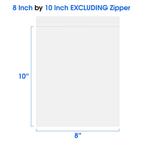 Zip Top 2mil Poly Bags 8x10 with Vent Hole (100-Pcs)