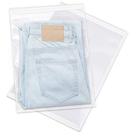 Spartan Industrial - 12" X 15" (100/200/1000 Pack) Crystal Clear Resealable Polypropylene Poly Bags for Packaging, Clothing & T Shirts - Self Seal & Reinforced