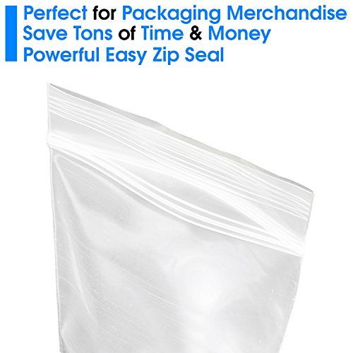 Integrity 500pcs Large Size Resealable Zip Lock Transparent Poly