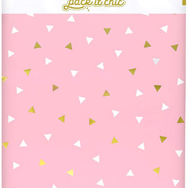 Pack It Chic - 12” X 15.5” (100 Pack) Pink Gold Triangle Confetti Poly Mailer Envelope Plastic Custom Mailing & Shipping Bags - Self Seal
