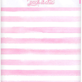 Pack It Chic - 10X13 (100 Pack) Pink Watercolor Stripes Poly Mailer Envelope Plastic Custom Mailing & Shipping Bags - Self Seal