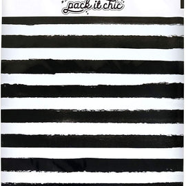 Pack It Chic - 10X13 (100 Pack) Black Watercolor Stripes Poly Mailer Envelope Plastic Custom Mailing & Shipping Bags - Self Seal