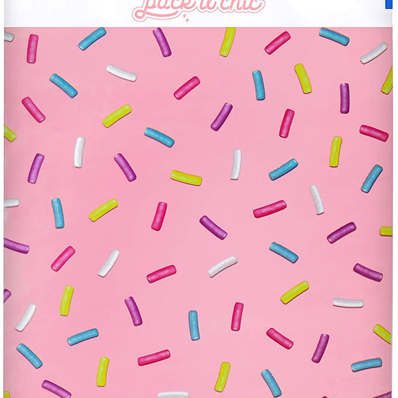 Pack It Chic - 10X13 (100 Pack) Sprinkles Pattern Poly Mailer Envelope Plastic Custom Mailing & Shipping Bags - Self Seal