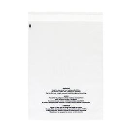 9" x 12" (100/200/1000 Pack) Self Seal Clear Poly Bags with Suffocation Warning 1.5 Mil